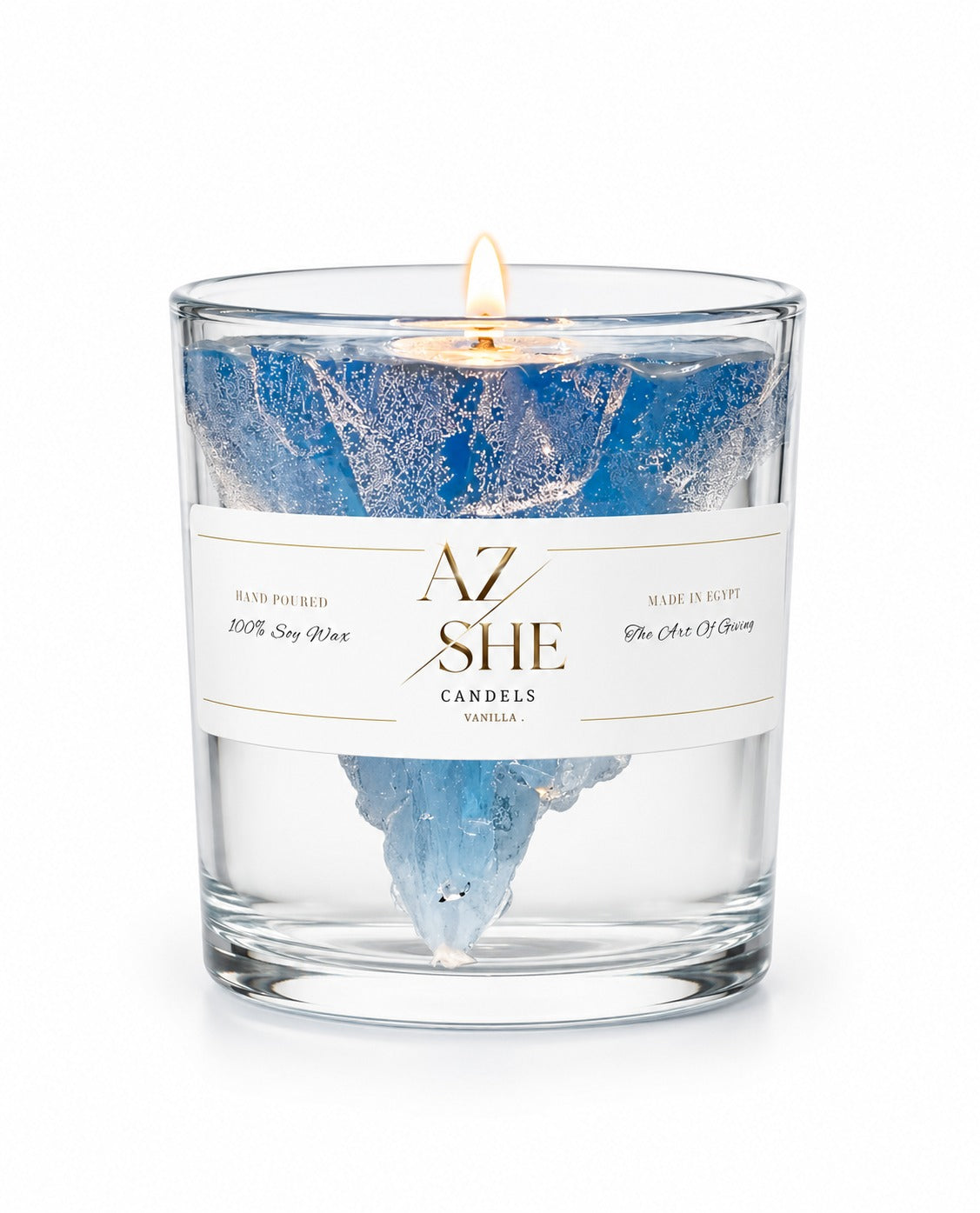 Floating Blue Glacier Vanilla Candle