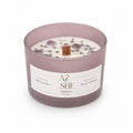 Lavender & Amethyst Crystal Wooden Wick Candle