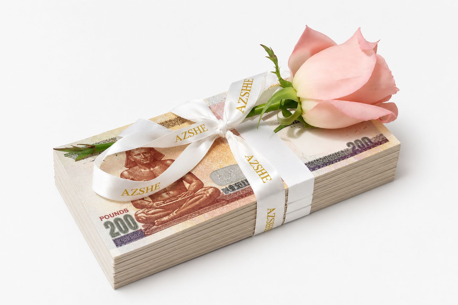 Royal Cash Bundle with Fresh Rose